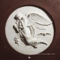 White Marble Carving Angel And Baby Wall Relief Art Sculpture